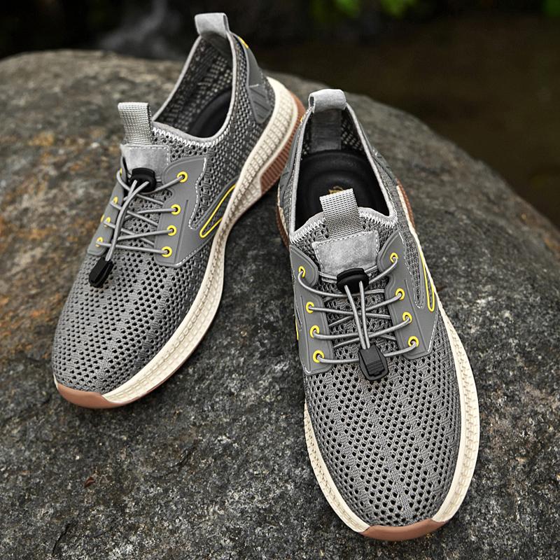 Summer High-quality New Breathable Mesh Camping Shoes Men's Sports Leisure Shoes Massage Sole Men's Outdoor Running Shoes