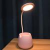 LED Desk Lamp with Pen Holder Small Dimmable Rechargeable Table Lamp with Flexible Gooseneck for Home Office Bedroom Desktop Nightstand