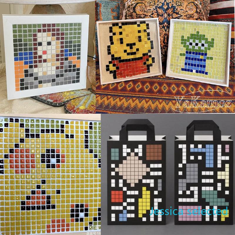 100g Piastrelle Mosaico Ceramiche Fai da Te Vetro Specchio Ornamenti Fatti a Mano Piastrelle Artigianato Murale Cristallo Colorato per Materiali Decorativi arte