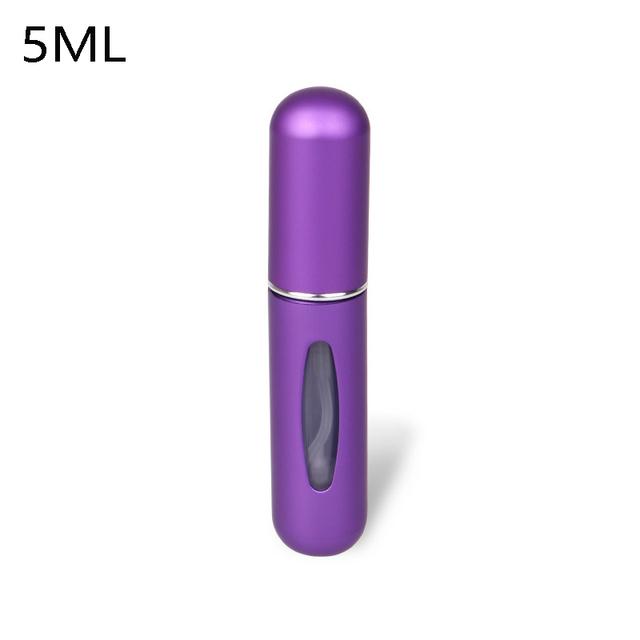 8/5ml Parfymfördelare Bärbar Vätskebehållare För Kosmetika Resor Mini Aluminiumspray Alkohol Tom Påfyllningsbar Flaska