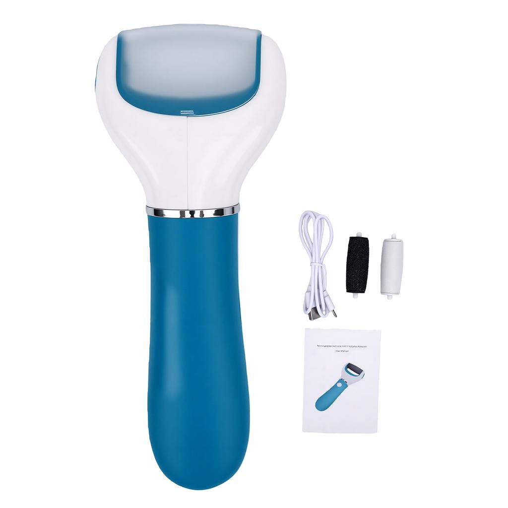 Electric Foot File Rechargeable Callus Remover Dual Roller Design with 1500mAh Battery Pedicure Tool for Dead Skin Removal 2 Speed Modes