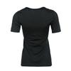 Versace Solid Color Letter Logo Slim Fit Short Sleeve T-Shirt Women tops Black 1006534-1A023-221B000