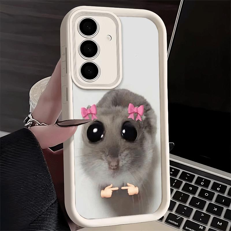 Phone Case for Samsung Galaxy A17 A16 A15 A14 A13 Funny Sad Hamster Meme A56 A36 A26 A55 A35 A25 A54 A34 A24 A53 A33 A23 A07 A06