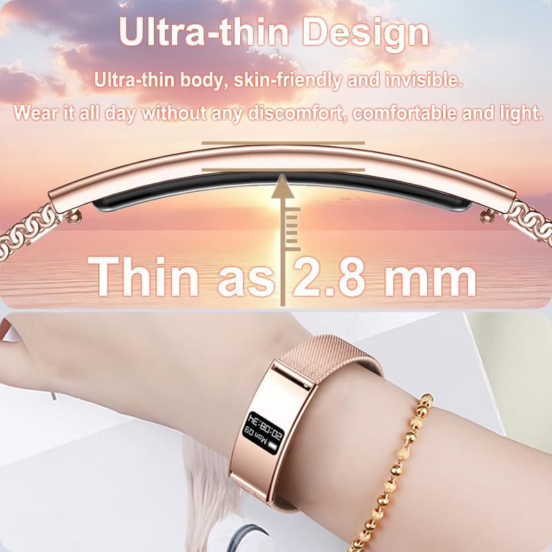 Fashion Women Smart Bracelet Heart Rate Sports Fitness Tracker 10ATM Waterproof Pedometer Call Reminder Smartwatch Men  New