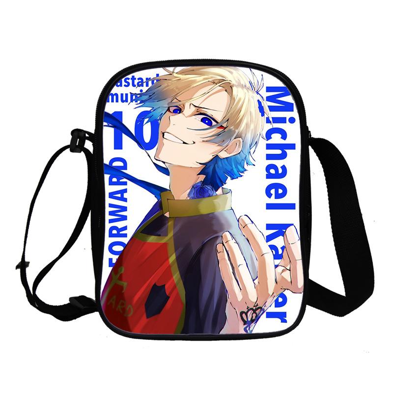 

Новый анимационный мерч «Синяя тюрьма», 3D-полноцветная печать, портативная наплечная сумка, подростковая сумка-кроссбоди Double Shoulder Bag