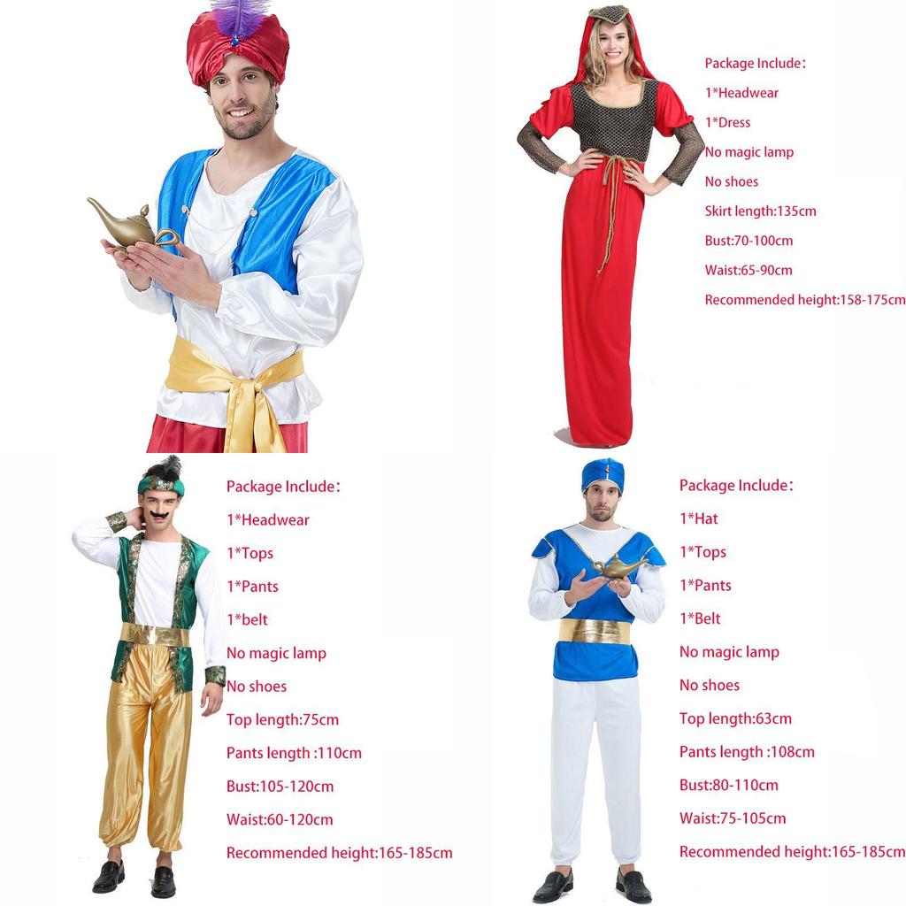 Vibrant Adult Aladdin Magic Lamp Princess Jasmine Halloween Costume For Parties