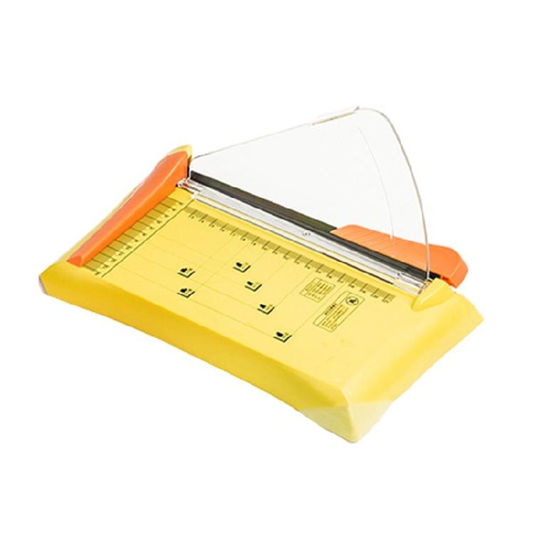 

Mini Paper Cutter,Paper Trimmer Guillotines A4 with Automatic Security Safeguarding for Paper Label Card Craft Paper жовтий