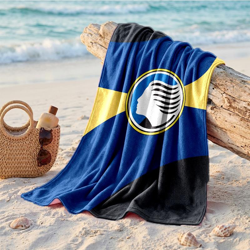 Asciugamano da Spiaggia in Microfibra con Stampa Atalanta FC Asciugatura Rapida Assorbente Grande per Spiaggia Nuoto Viaggio