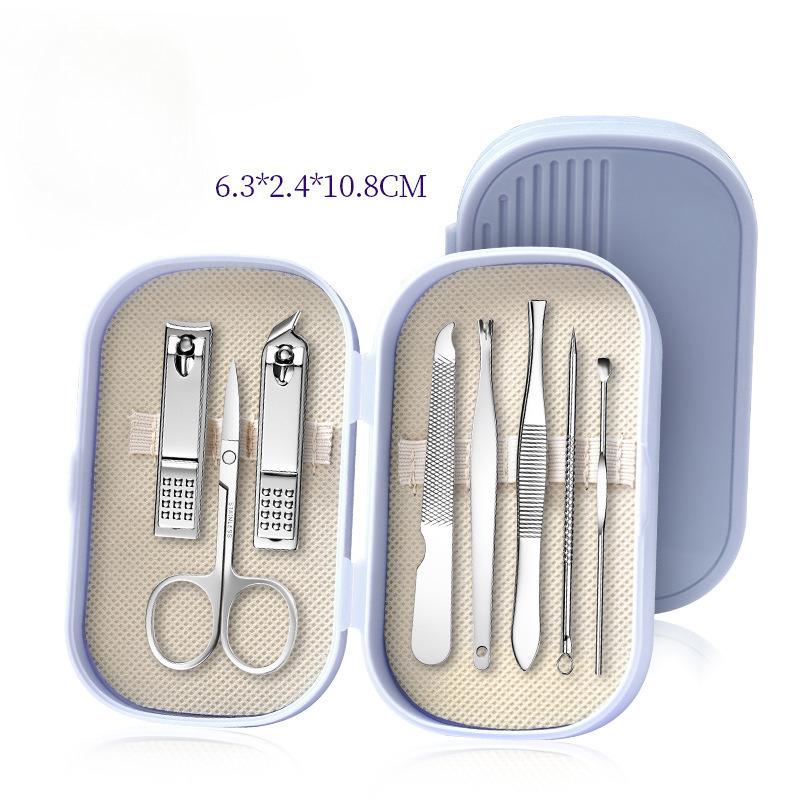14 PCS Stainless Steel Nail Clipper Set With Case, Portable Manicure Pedicure Kit Including Nail Trimmer And Scissor, Travel Grooming Tools