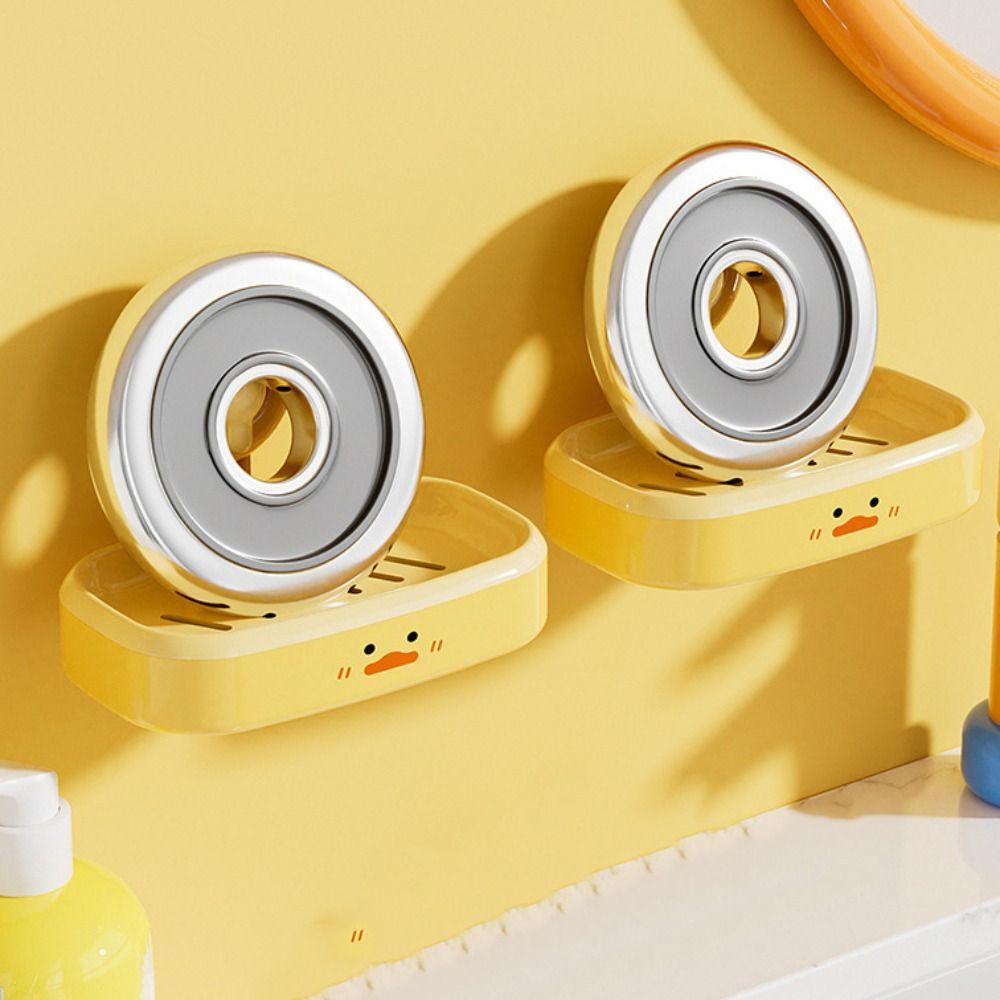 Plastic Soap Holder Wall Mounted Soap Container Tray Creative Soap Storage Rack  Bathroom