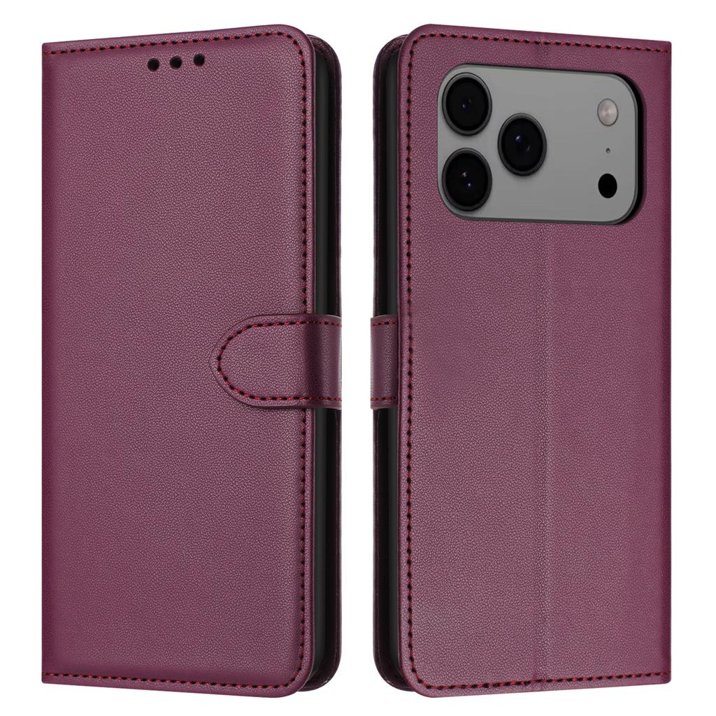 For iPhone 17 Pro Case Stand Wallet Leather Phone Cover with Strap
