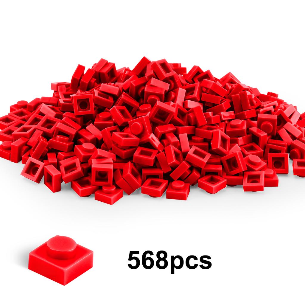 100 g 1x1 niedrige Bausteine, dicke Figuren, 2x2-Steine, Punkte, pädagogische kreative Größe, kompatibel mit Plastikspielzeug für Kinder