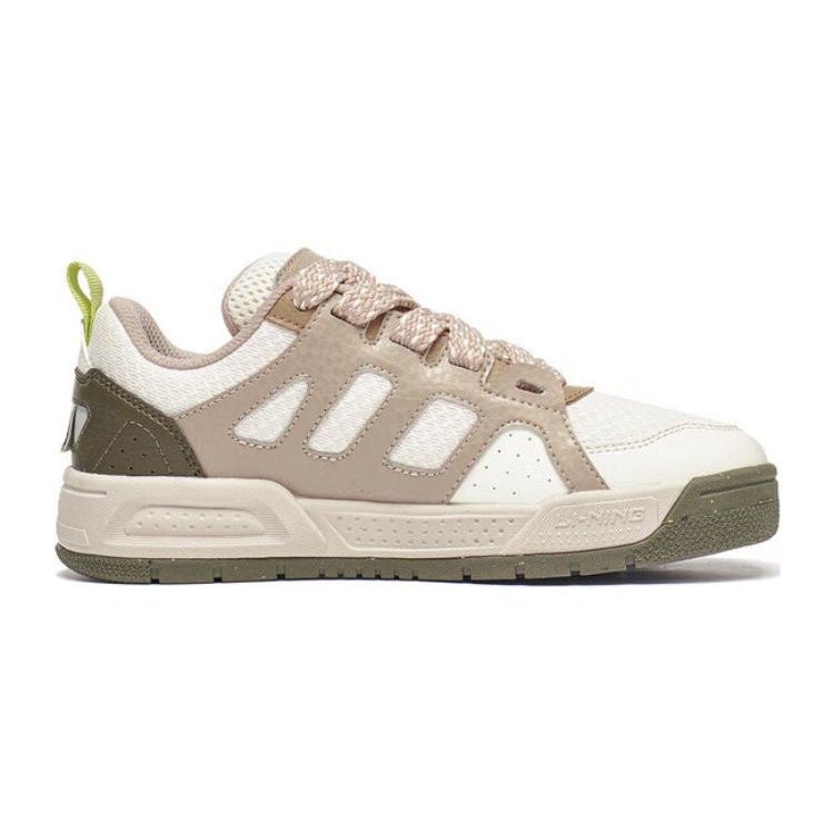 Li Ning Comfortable Shock Absorbing Non-Slip Low-Top Kids Skate Shoes Kids Sneakers White YKCT092-3