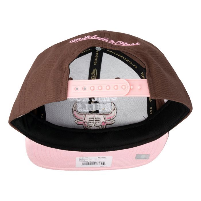 Casquette Snapback - MITCHELL &amp; NESS - Chicago Bulls - Brun - 100% Polyester - Taille unique