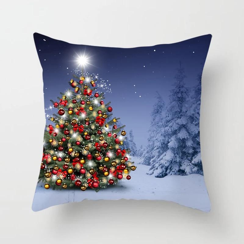 Christmas Tree Pillow Case Home Decoration Christmas Holiday Party Decoration Pillow Case Living Room Sofa Cushion Cover