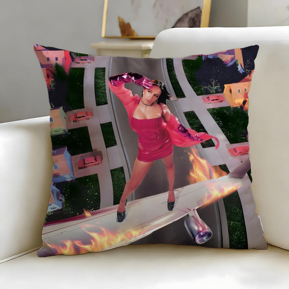popular singer Tate McRae Cushion Cover Soft EasyWash Pillow Case Versatile for Couch Bed Travel and Office