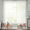 Easter Egg Tulip Flower Bunny Rabbit Tulle Curtains For Living Room Bedroom Voile Sheer Curtain Window Home Decor Drapes