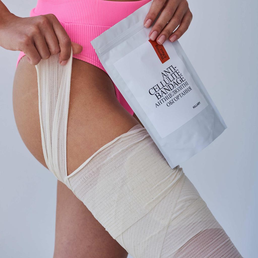 Complex of Warming Anti-cellulite Body Wraps Hillary Anti-Cellulite Pro ( 10 Pack.) + Hillary Refined Coconut Oil, 500 Ml