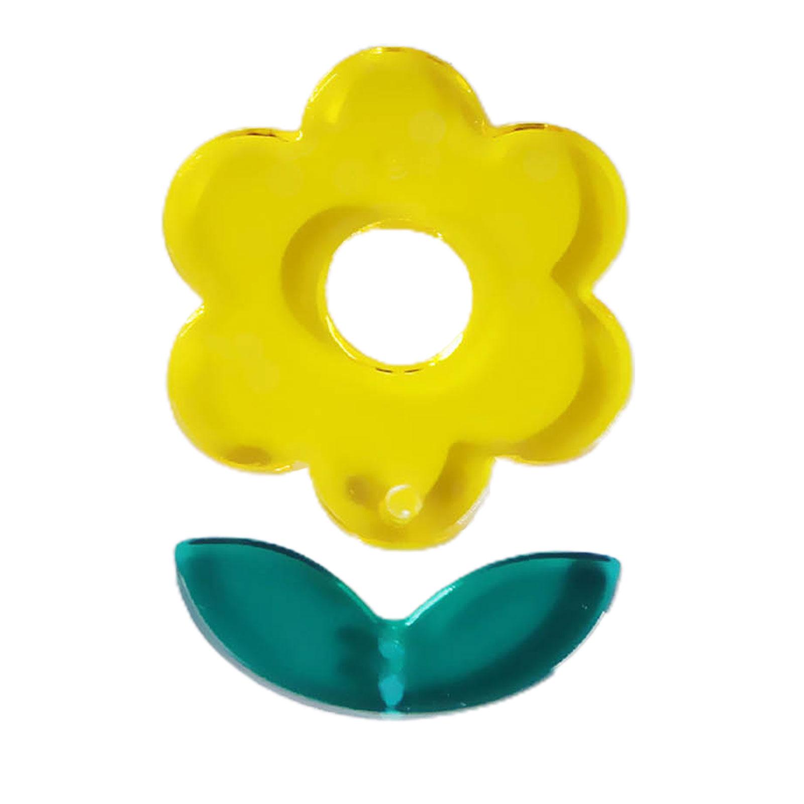 

Сделай сам Элегантная подвеска в виде цветка Аксессуары для изготовления цветочных украшений Акриловый материал Цветочная подвеска для изготовления ювелирных изделий и ожерелий жёлтый