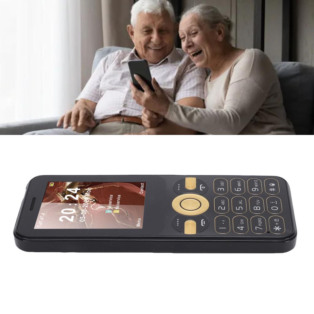 2G Phone   Slim 2.4 Inch Color Display Double SIM Double Standby Senior Mobile Phone with Flashlight Large Volume Big Buttons