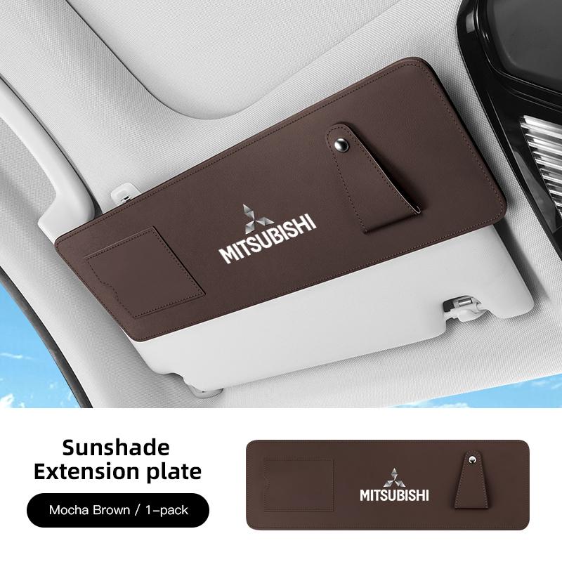 Cybhty1 Car Sun Visor Extender Panel Sunglasses Card Storage Car Accessories For Mitsubishi Pajero ASX Colt I200 Triton Ralliart Ex Star