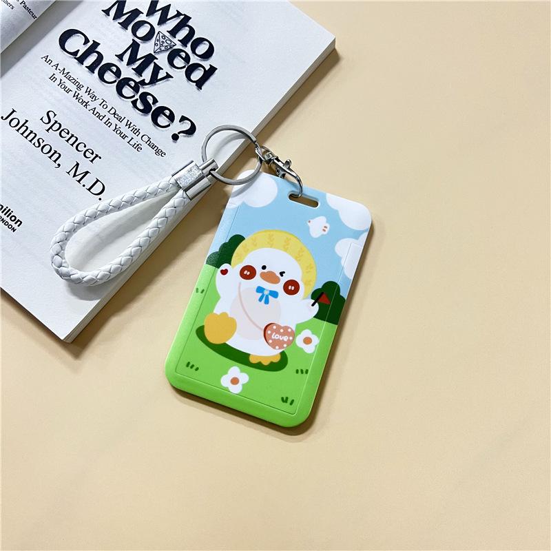 Waterproof Cartoon Plastic Card Cover Women's Kids Bus Credit ID Name Business Working Bank Card Badge Holder Protective Cover