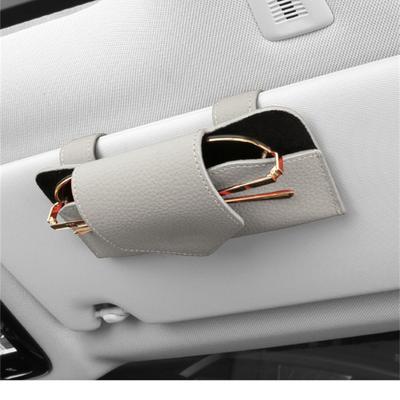 Car Glasses Case Auto Sun Visor Glasses Holder Sunglasses Clip Card Ticket Holder Universal Multi-Function Car
