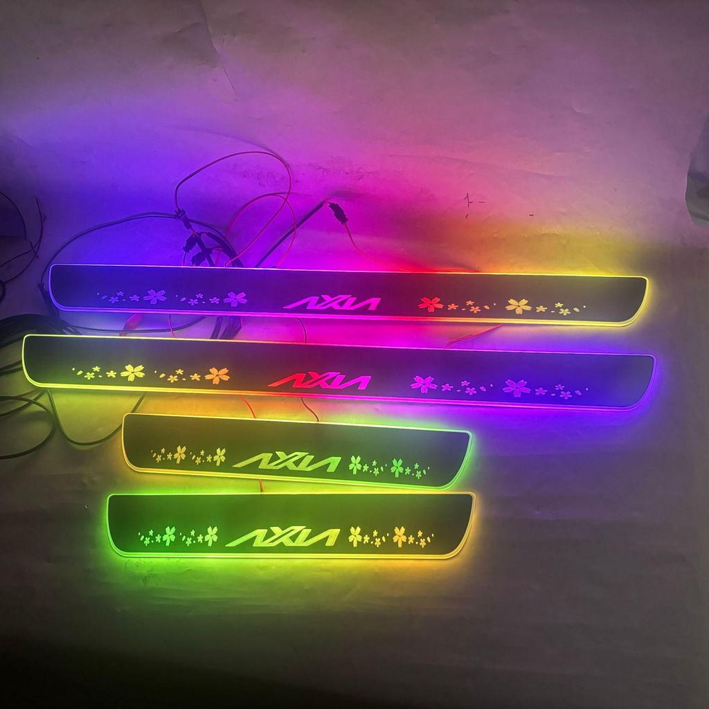 Set of 4 LED Door Sill Strips for Perodua Axia Aurora Iridescent