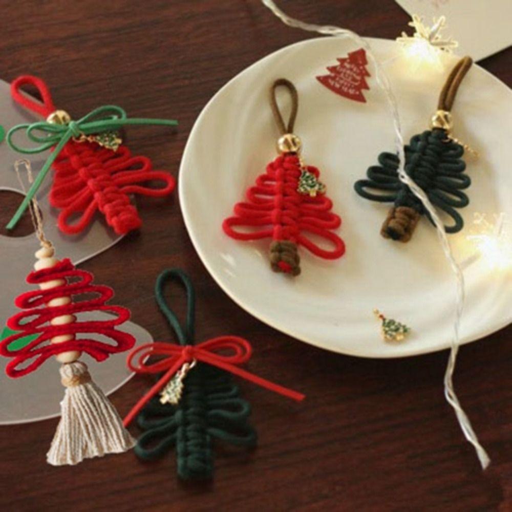 Handcrafted Christmas Tree Decorations Cotton Thread Creative Hanging Ornament Christmas