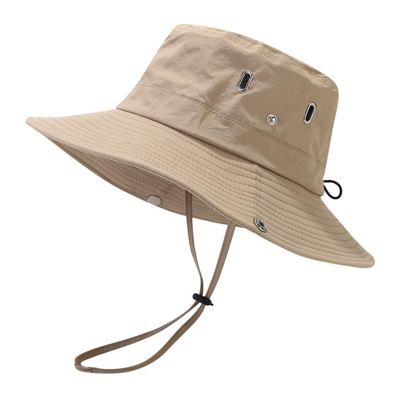 Neuer Herren-Sonnenhut mit breiter Krempe - Wasserdicht UV-Schutz Safari-Eimerhut zum Angeln Wandern Klettern Sommer Outdoor Übergroß