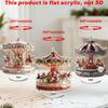Go Round Ornament Traditional 2D Festive Christmas Acrylic Decoration Merry Go Round Horse Ornament for Window Festival Party