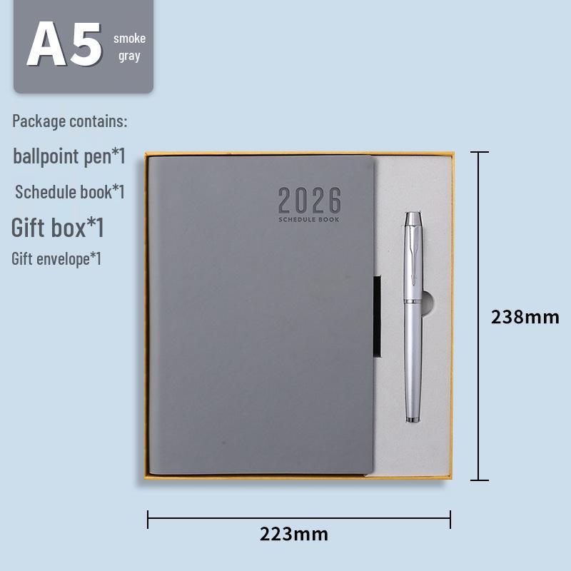 2026 Daily Planner & Business Notebook Set with Gift Box