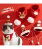 Reusable Christmas Cat Hat Cute Cartoon Autumn Winter Xmas Cat Custom Red Decorative Pets Dress Up Supplies for Dogs