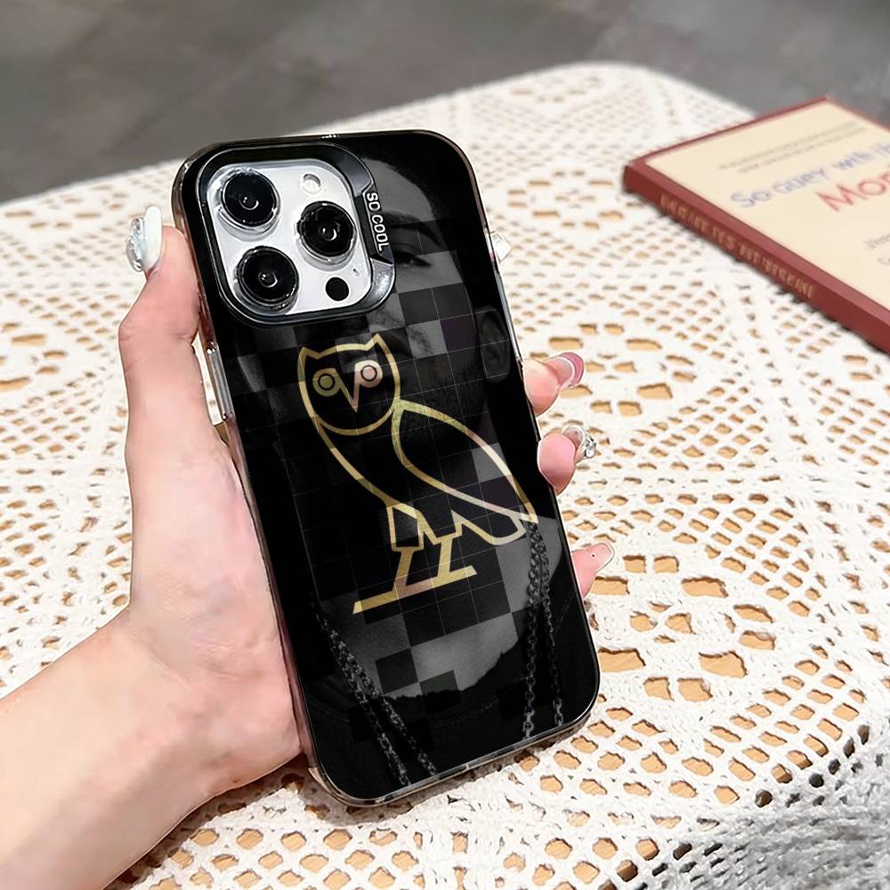 D-Drake OvO OWL Phone Case For iPhone 17,16,15,14,13,12,11 Plus,Pro Max,XS,Colored silver phone case