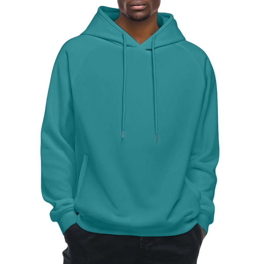 Men's Raglan Long Sleeve Hooded Sweatshirt