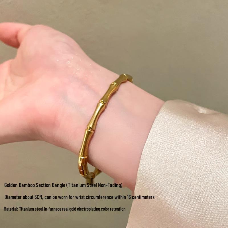 Roségoldfarbenes Sternenhimmel Titanstahl Damen Luxusarmband - Nicht verblassend, Schlichtes Kreisdesign