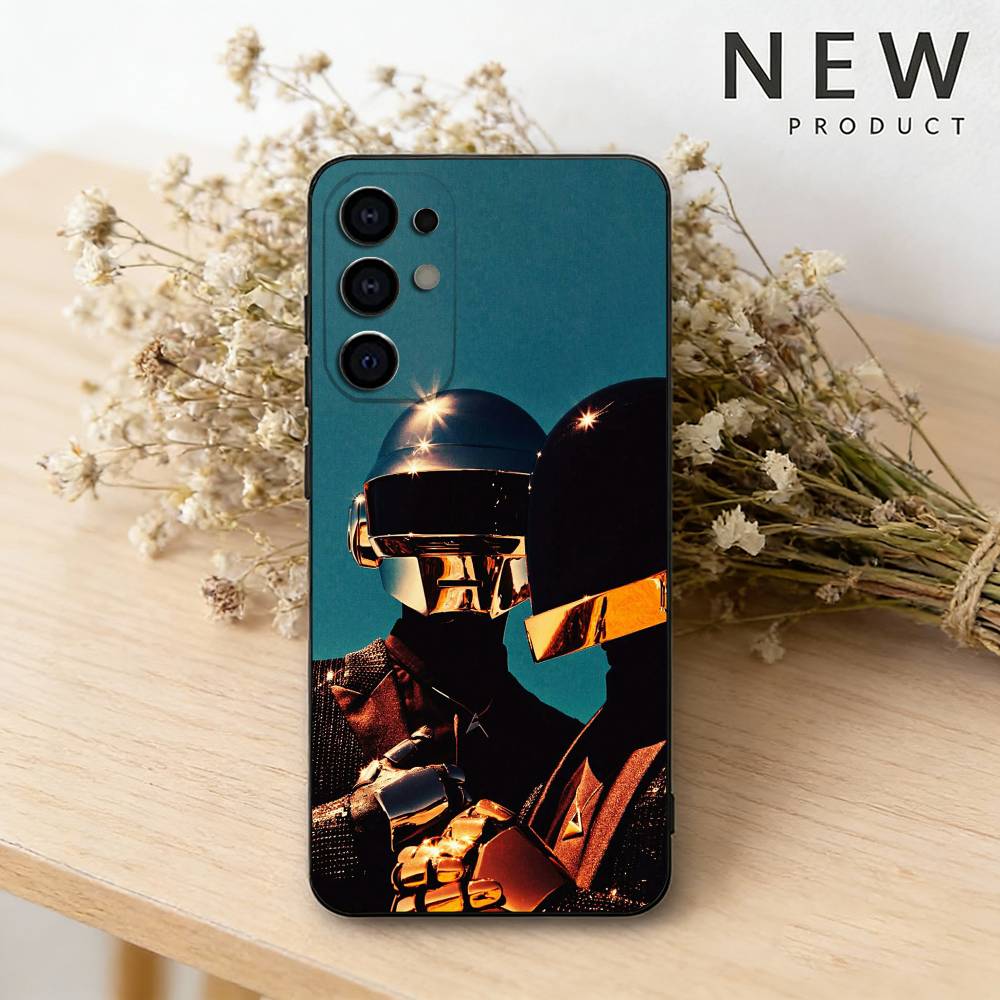 Hot Daft Punk Cool Phone Case For Samsung S26,25,24,23,22,30,21,10,9,Ultra,Plus,Lite Black Soft Case