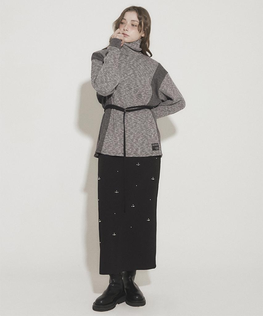 Eoboneoseu Panel Turtleneck Pullover [Grey]