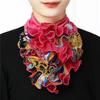 Color Block Scarf: Women's Four Seasons Warm Flower Neck Warmer – Fashionable Korean Style, Versatile Collar.