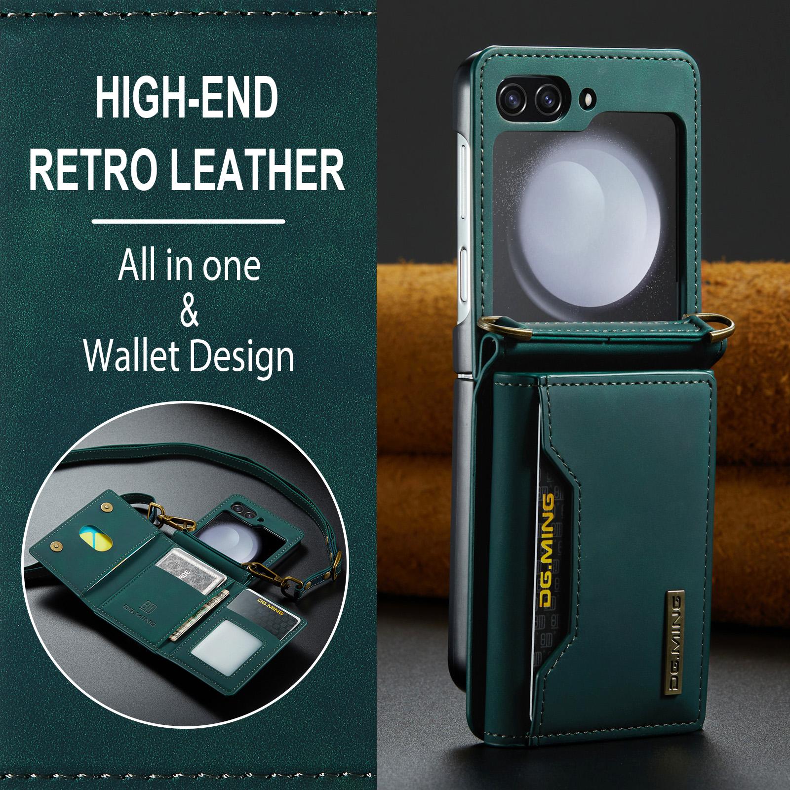 

Кожаный чехол-кошелек с ремешком для телефона для Samsung Galaxy Z Flip 5 Flip5 Flip3 Flip4 Flip 4 3 5G, держатель для карт, аксессуары для телефона, чехол for Samsung Z Flip 3