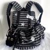 Korean Style Vintage Striped Backpack New Y2k Casual Drawstring Student Bags Large Capacity Versatile Tote Bags Kpop Women's Bag
