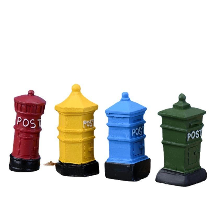 Moos Mikrolandschaft Harz DekorationselementNostalgischer Briefkasten Kleiner Briefkasten Handwerk Dekorationselement