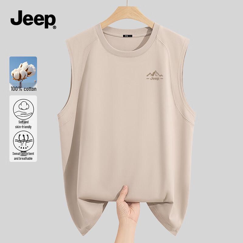 Jeep Men s 220G Heavyweight Cotton Tank Top M