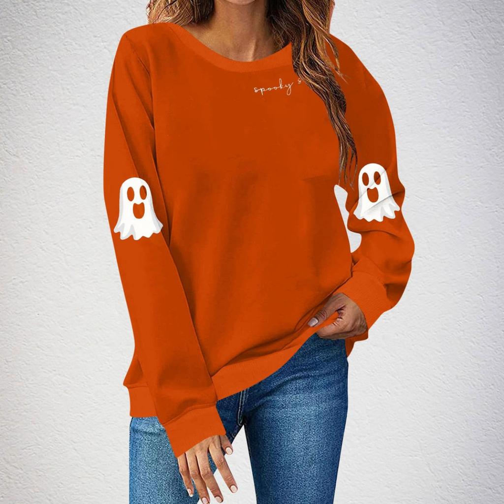Women Tops Women's Long Sleeve Sweatshirt Casual Crewneck Loose Fit Pollover Fleece Tops