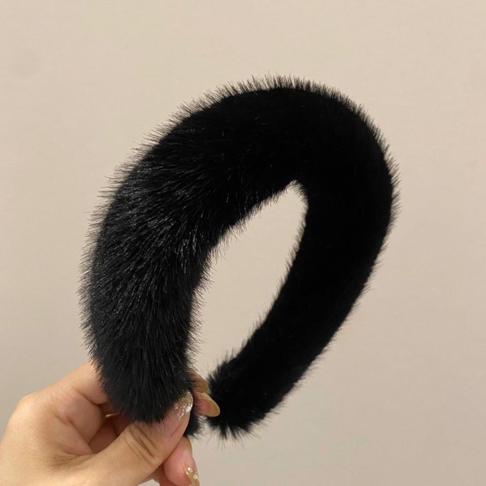 Luxuriöses Damen Winter Nerz Stirnband für Frauen Dame Mode Haarreif Pelziges Geschenk Herbst Winter Weiches Flauschiges Pelziges Haarband