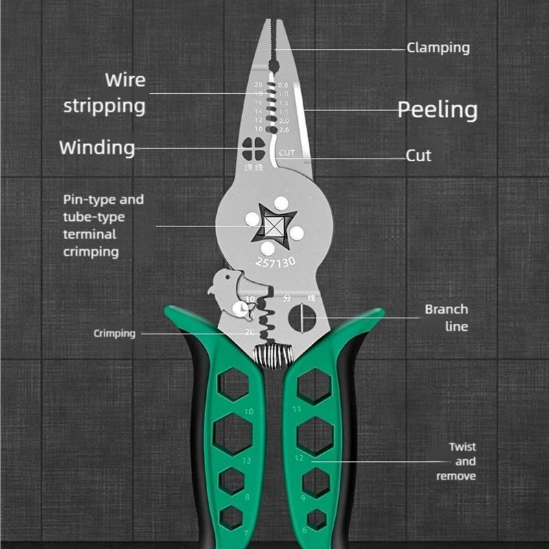 Wire Stripper Tool Multitools Pliers Stripping Cutter Crimping Cable Wire Cutter Electrician Repair Tool
