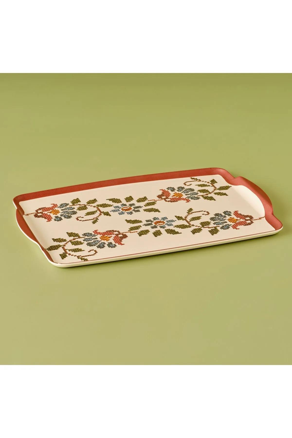 

Vintage Melamine Tray Claret Red (42x31cm)