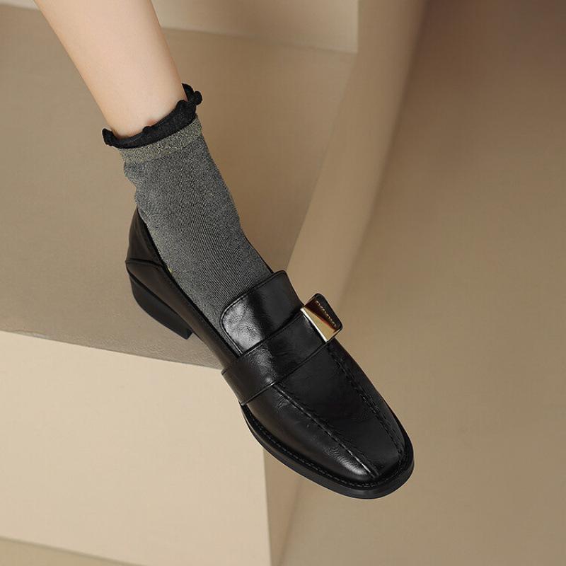 

Новая женская повседневная обувь на низком каблуке, однотонная, резиновая подошва, обувь большого размера, с круглым носком, с неглубоким подъемом, однотонная, для ношения в любое время года, ленивая обувь 39 коричневый