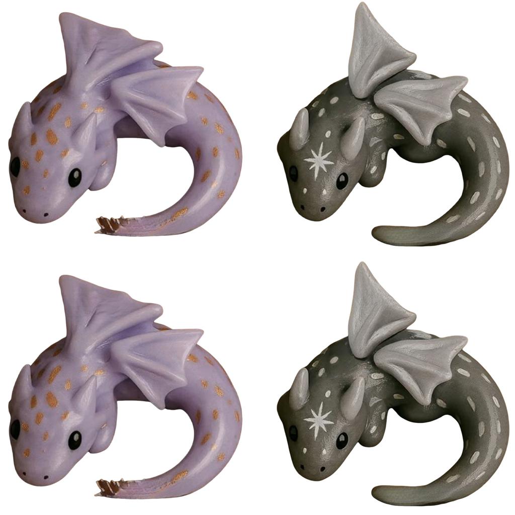 Lovely Dragon Ornament Lightweight Handmade Mini Dragon Sculpture Multi-Purpose Relief & Anxiety Companion Dragon for Home Decor