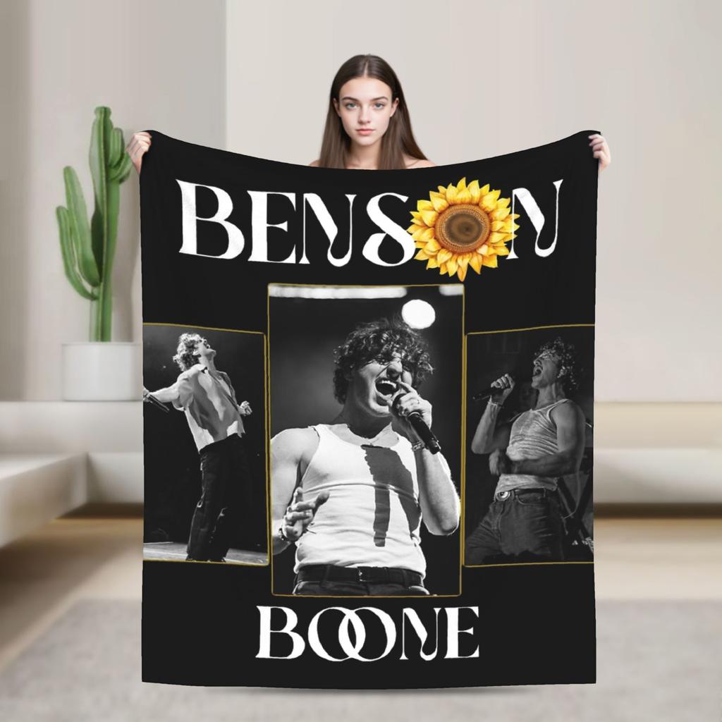Benson Boone Sunflowe Warm Soft Blanket  Decorative Plush Bedding Throws Graphic Couch Bed Flannel Bedspread Sofa Bed Cover